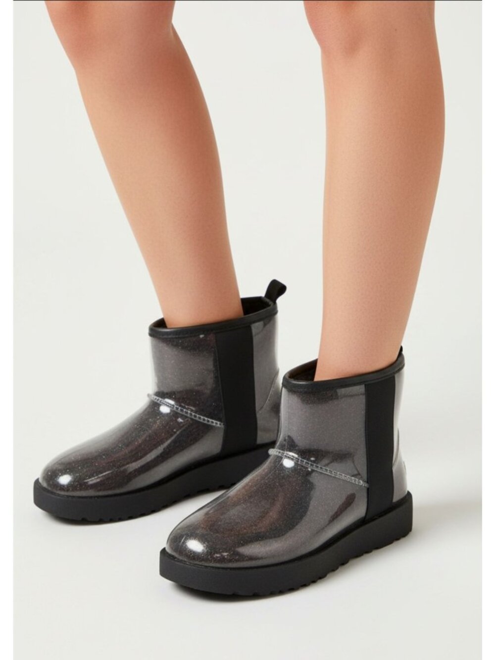 Clear Waterproof Ankle Rain Boots With Non-Slip Soles